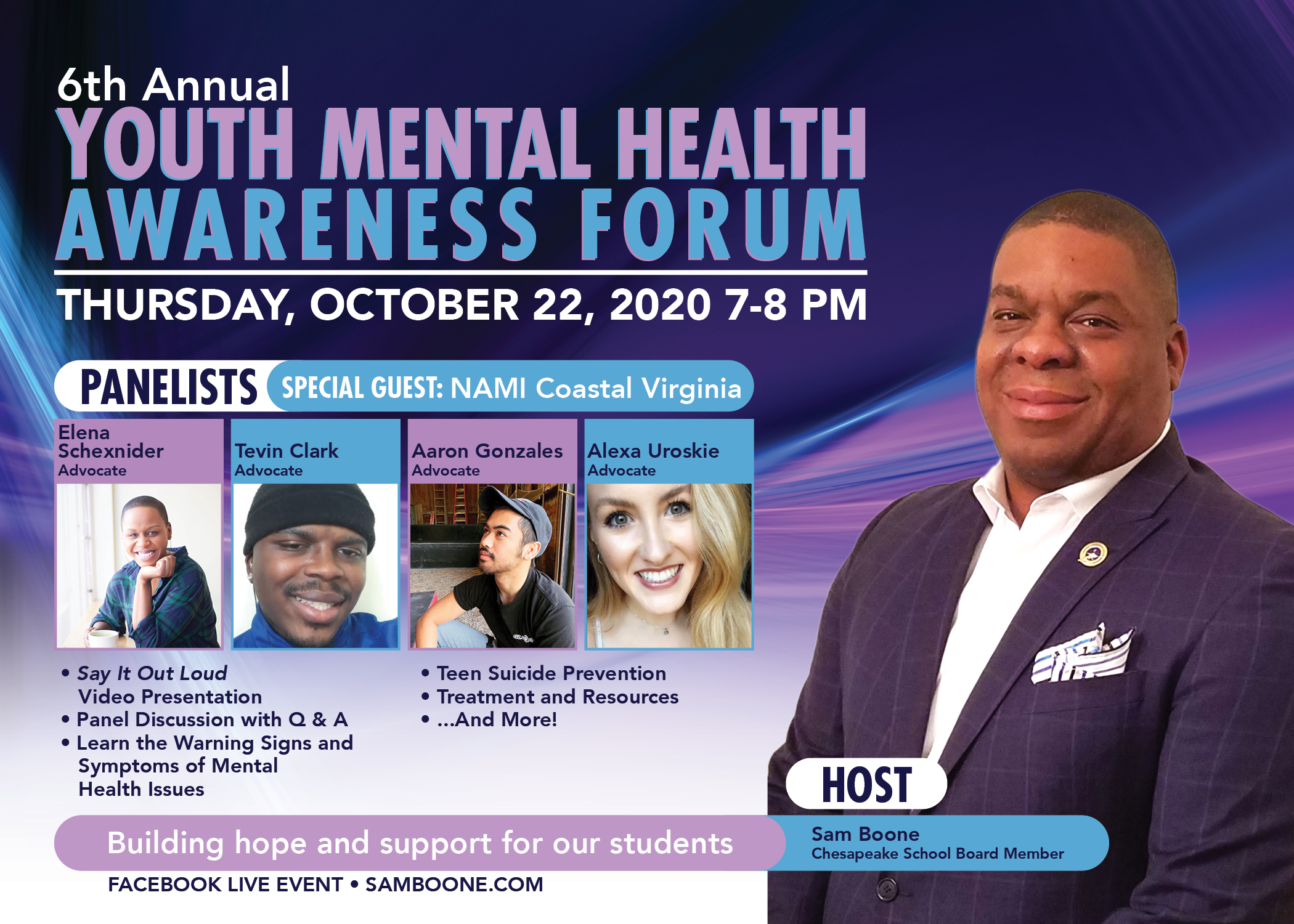 6th Annual Youth Mental Health Awareness Forum Flyer Design