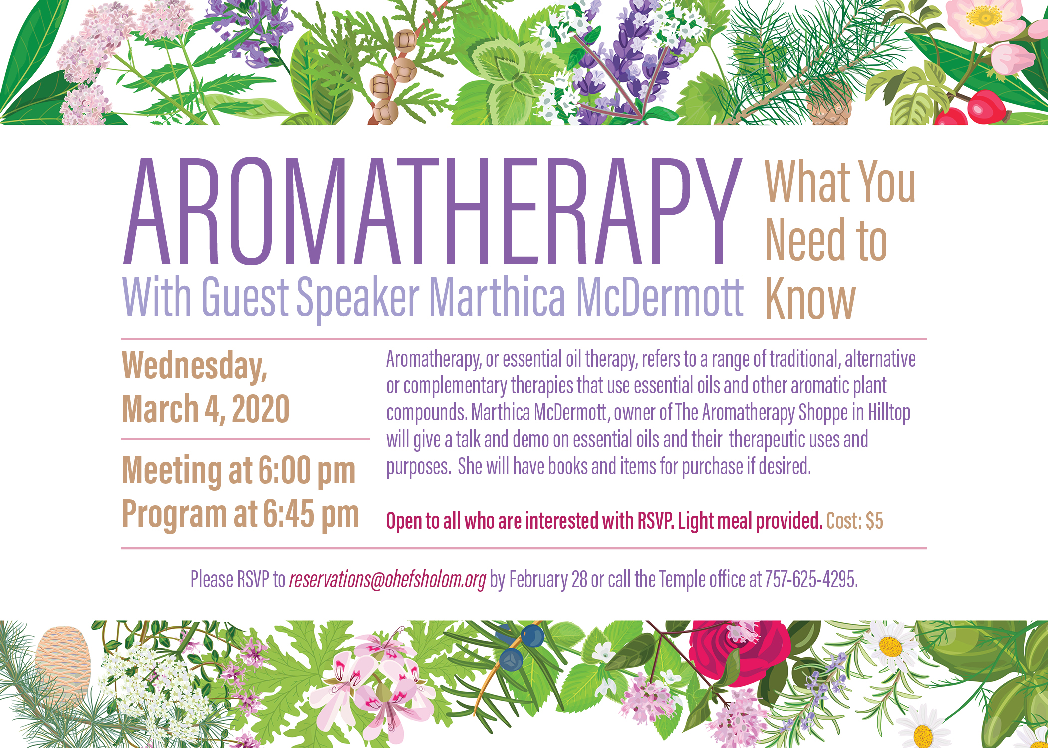 Aromatherapy Workshop Flyer