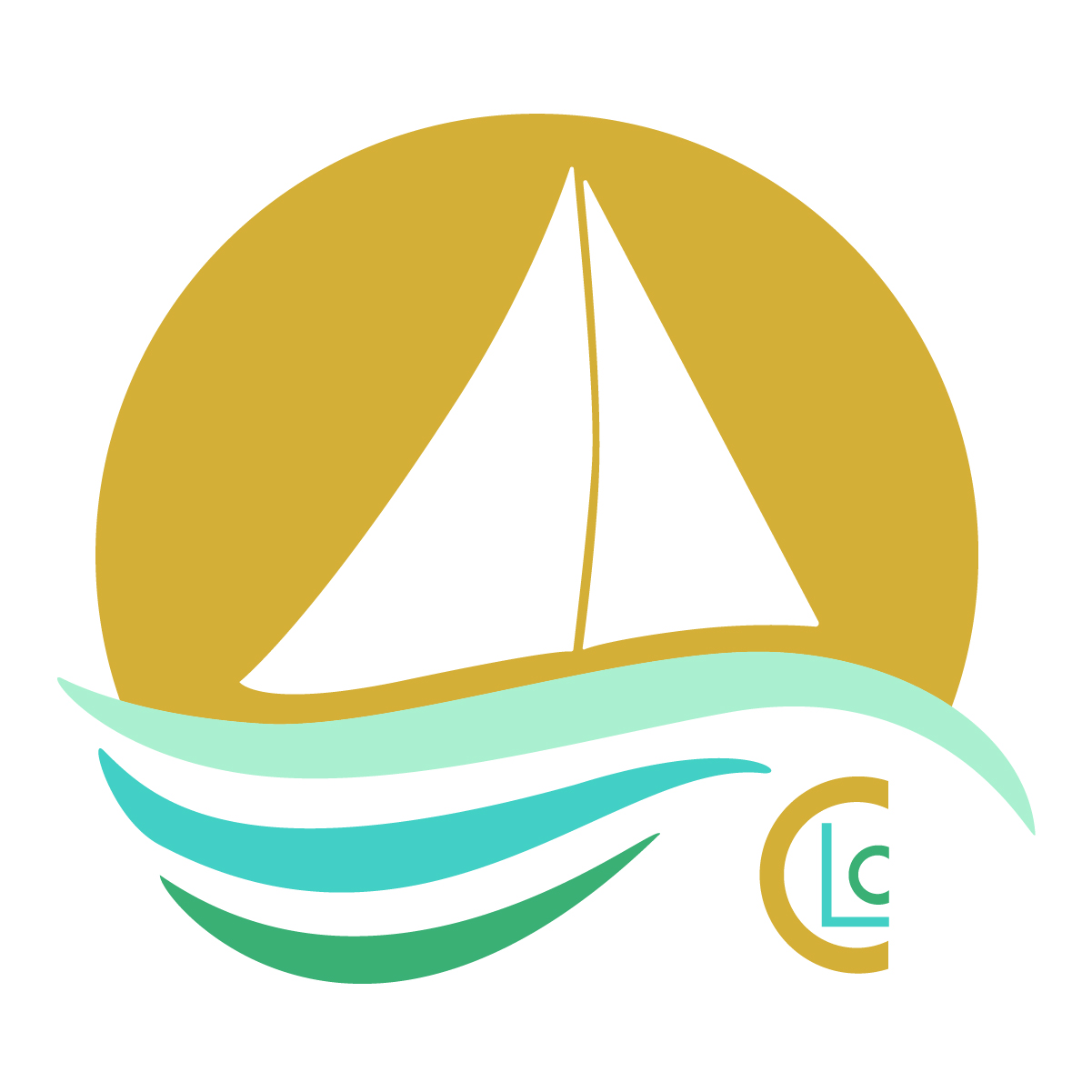 Sailboat Insignia Only Logo Design