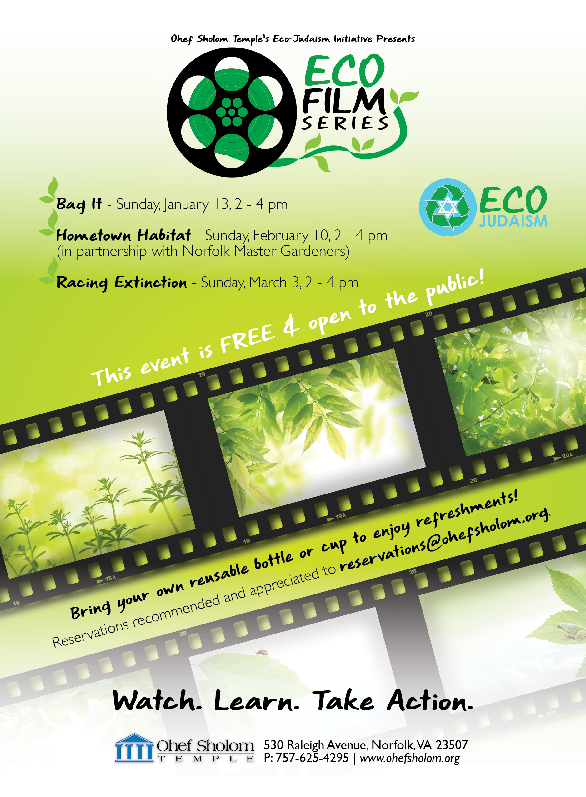 EcoJudaism Film Series Poster