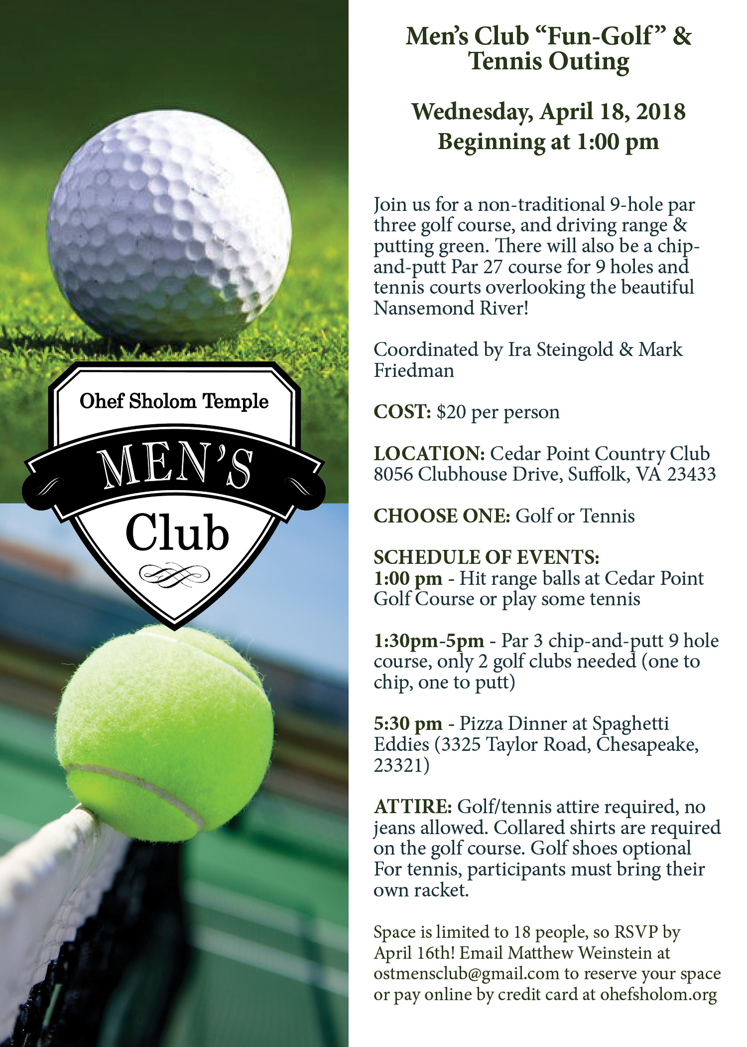 Golf & Tennis Outing Flyer