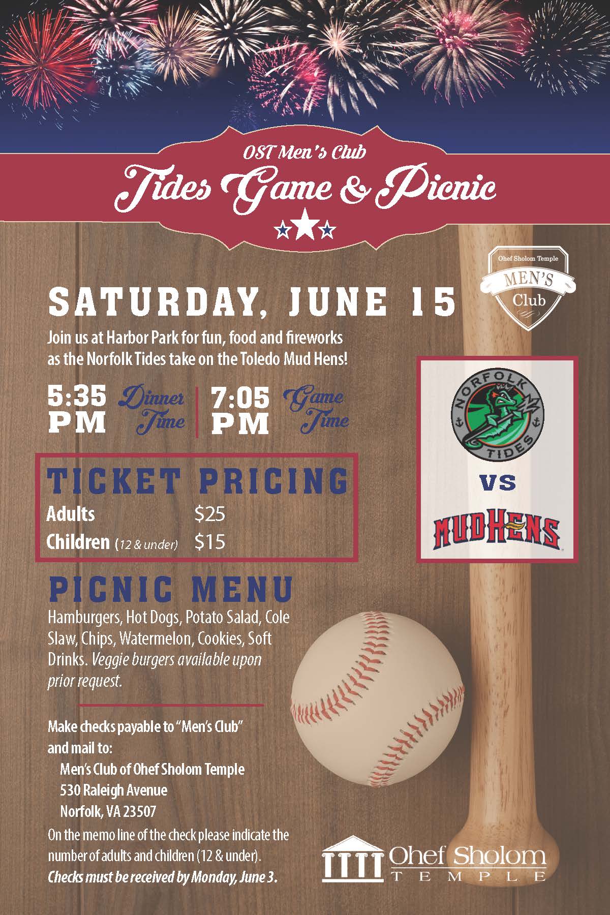 Tides Game & Picnic Flyer