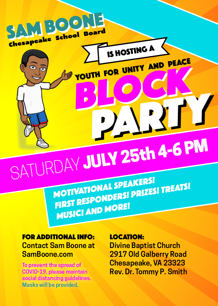 Youth Block Party Flyer Design