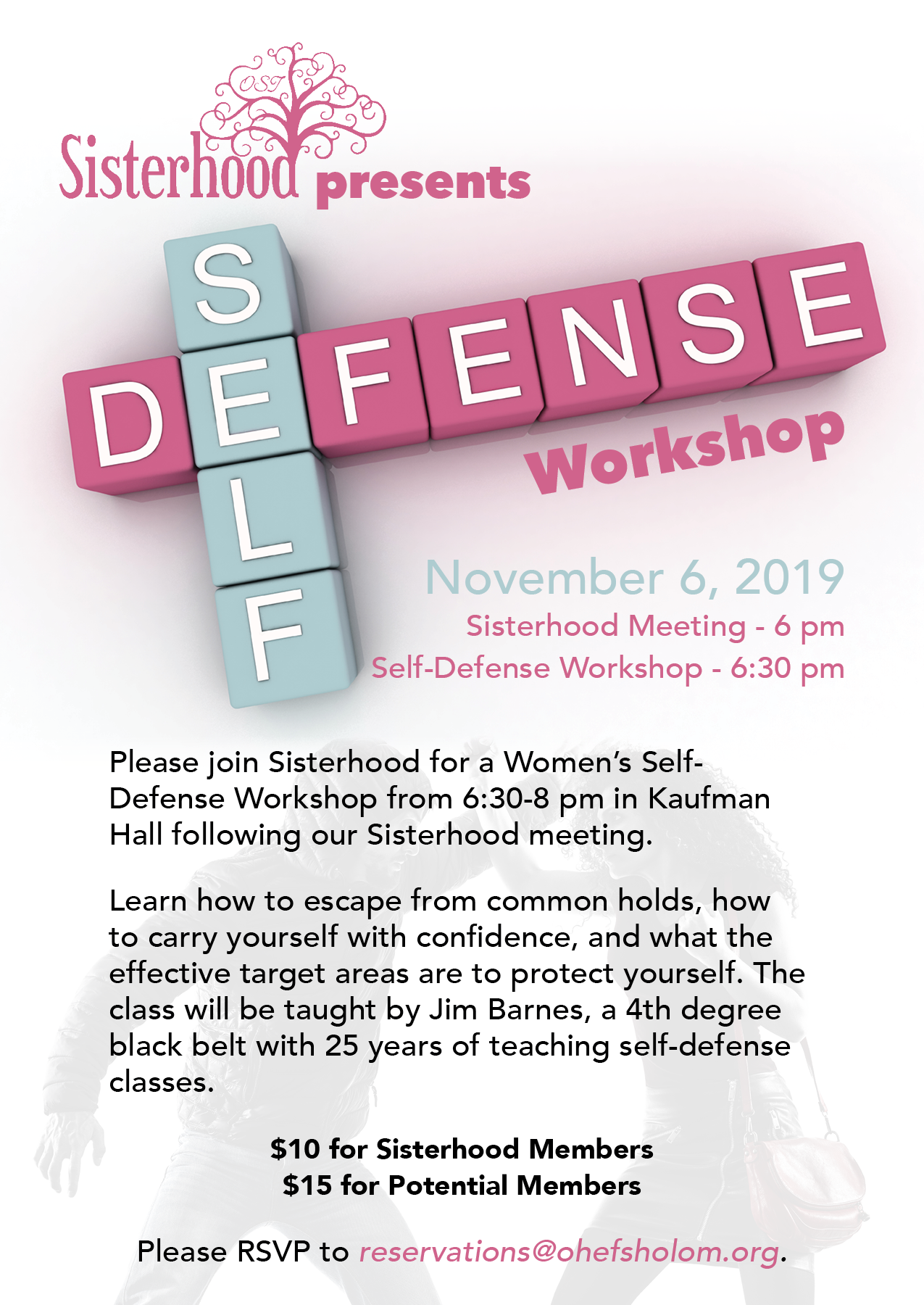 Self-Defense Class Flyer