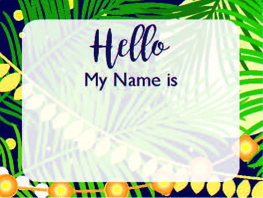 Event Name Tag Sticker Design