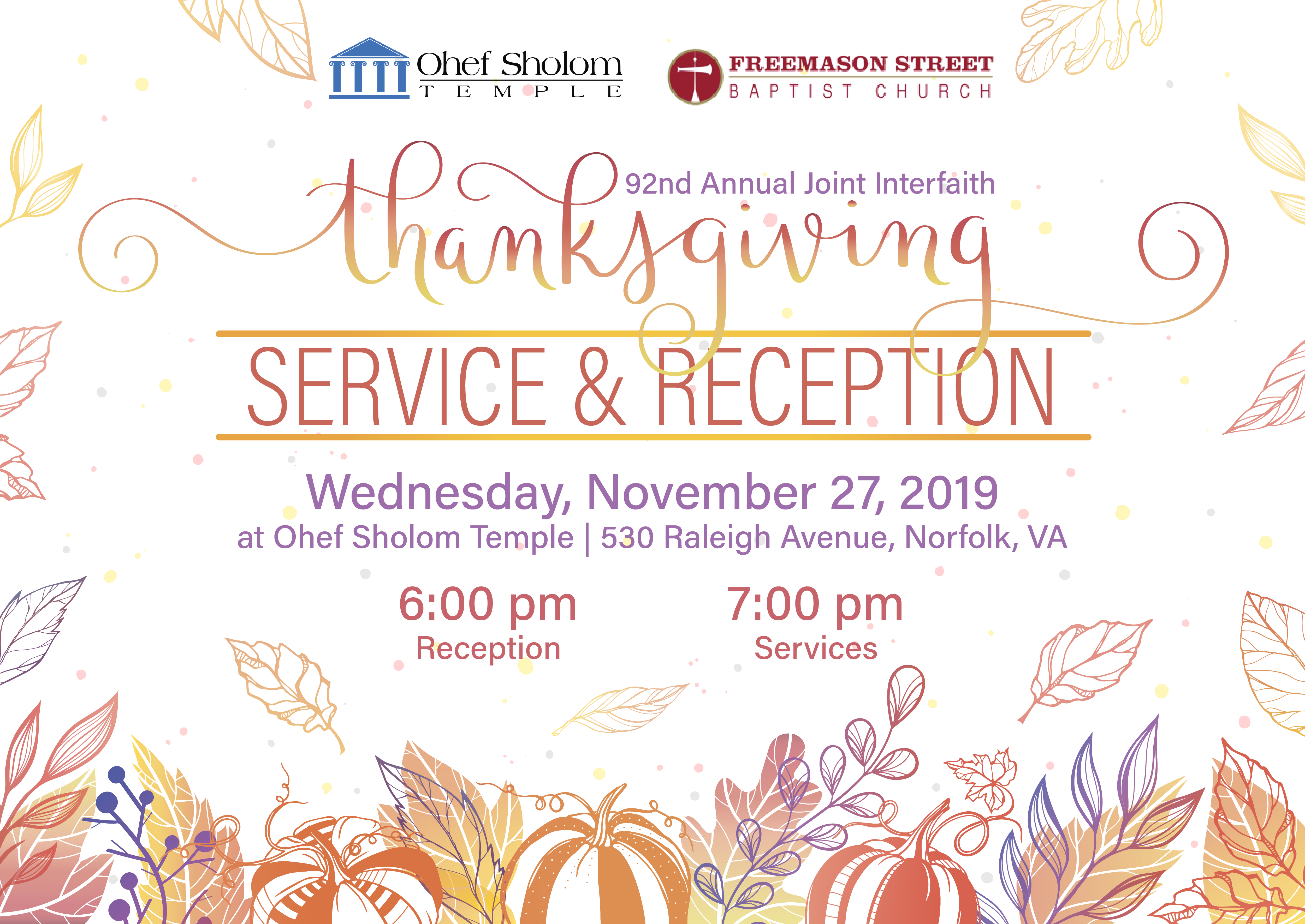 2019 Thanksgiving Service Flyer Design