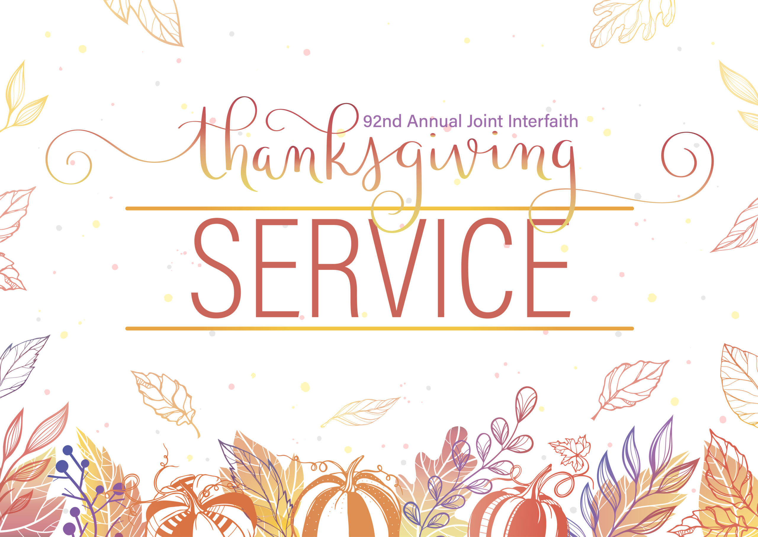 2019 Thanksgiving Service Thumbnail Design