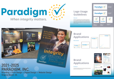 56_2021-2025 Paradigm Inc Collage of sample design work for Paradigm, Inc.
