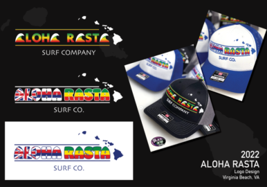 58_2022 Aloha Rasta Surf Co Image compilation of logo design samples for Aloha Rasta