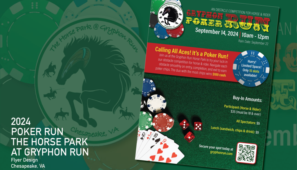 Collage showing Gryphon Run Poker Run Imagery