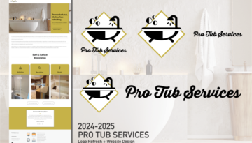 Compilation of Pro Tub Services Logo & Website Imagery