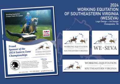 69_WESEVA Compilation showing the Ad & Logos designed for Working Equitation of Southeastern Virginia (WESEVA)