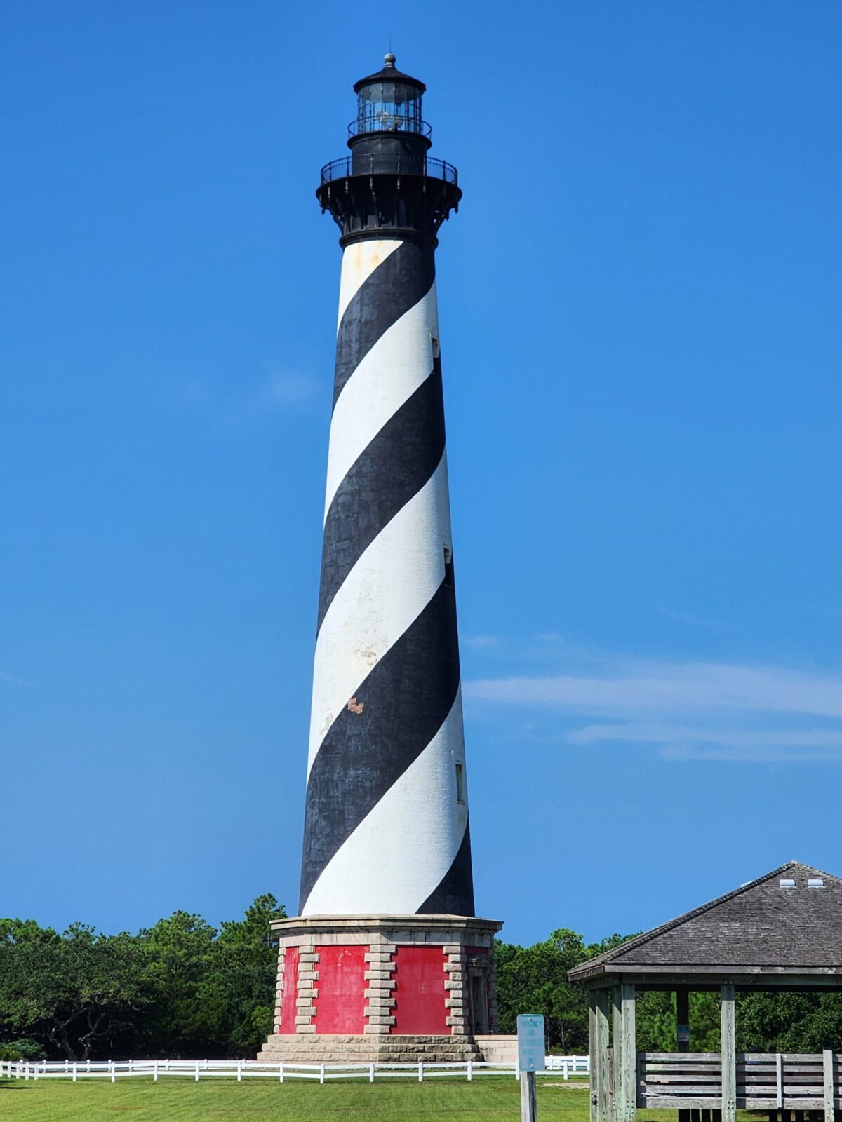 The picturesque Hatteras Island Lighthouse on the Outer Banks, NC