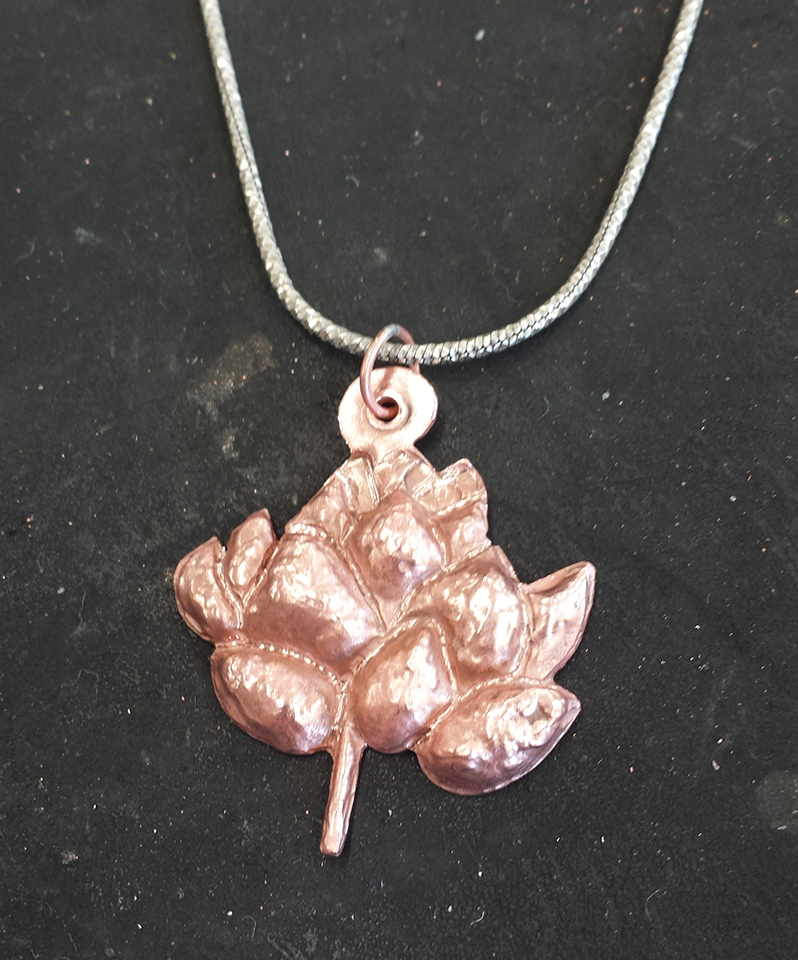 Copper Lotus Pendant