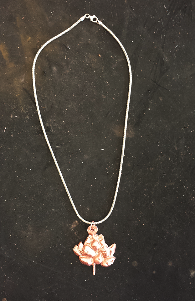 Copper Lotus Pendant