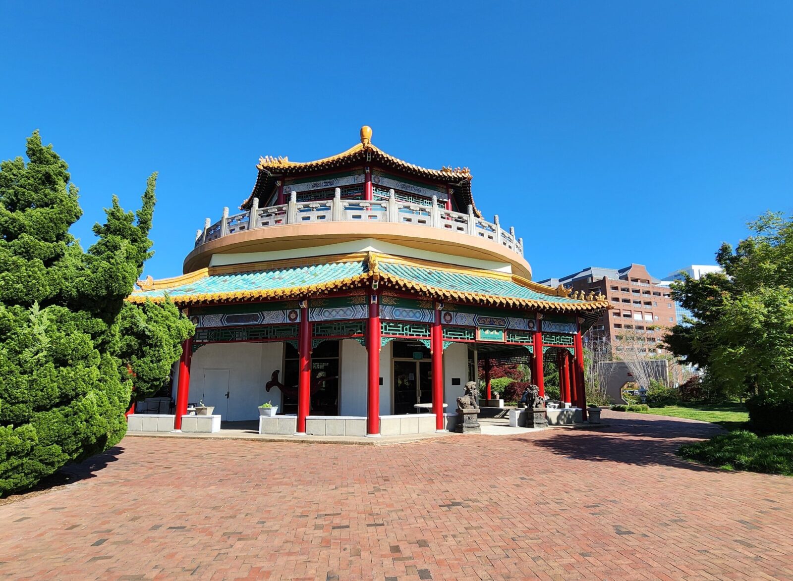The Pagoda at the Japanese Gardens in downtown Norfolk, VA