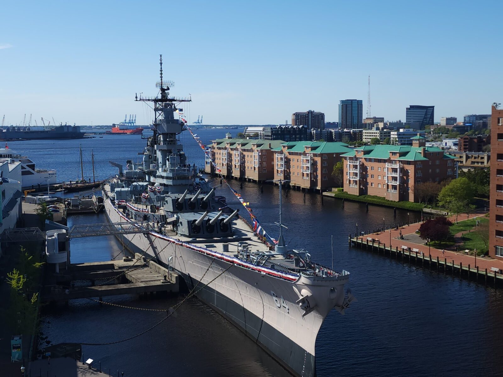 The U.S.S. Wisconsin at Nauticus in Norfolk, VA
