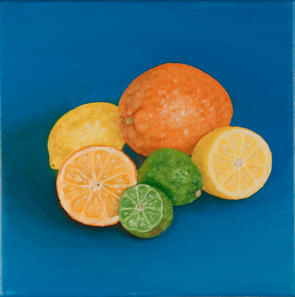 "Citrus Still Life" (Oil)