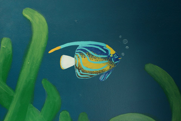 Electric Blue Tropical Fish