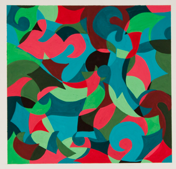 Split Complementary Color Study (Gouache)