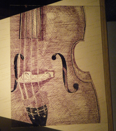 Jazz Progression Series-CelloBass (Sharpie on Plexiglass)